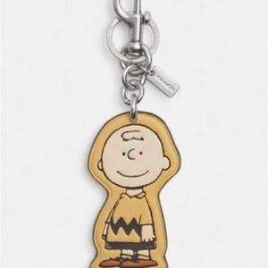 Coach X Peanuts Charlie Brown Keychain NWT